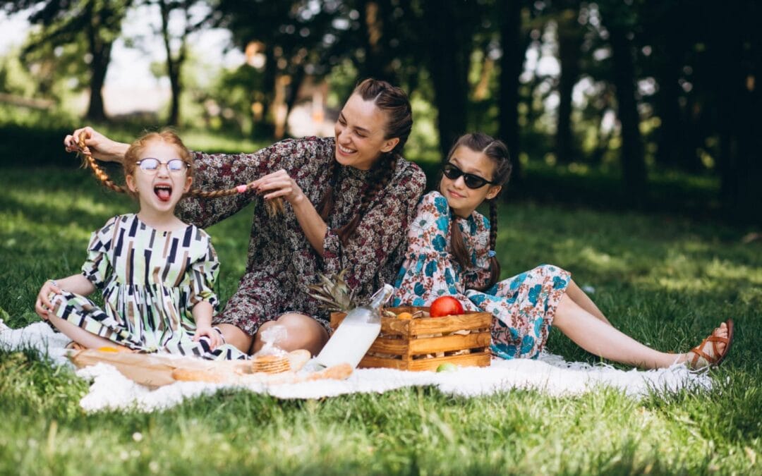 family in a park